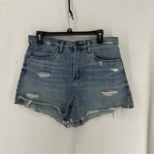 Blank NYC The Barrow Distressed Jean Shorts Women’s 30 Blue